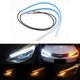 thumbnail image 3 of 2X coches ultrafinos DRL LED luces de circulación diurna conducción flexible señal de giro blanca tira de guía amarilla para montaje de faros, 3 of 4