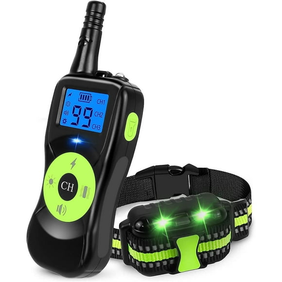 Dww- Vert-collier De Dressage Pour Chiens, Collier De Dressage Pour Petits, Moyens Et Grands Chiens Rechargeable, Mode De Formation 3+1, Tlcommande 50