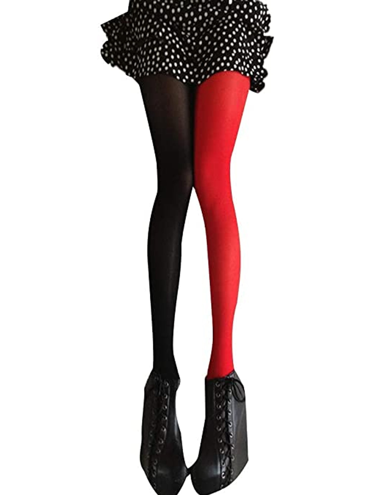 MERSARIPHY Women Patchwork Footed Tights Stretchy Pantyhose Stockings ...