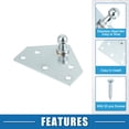 thumbnail image 3 of Unique Bargains Car Gas Spring End Fitting Mounting Bracket 10mm Ball Stud Bracket with 20 Screws Silver Tone Set of 4, 3 of 6