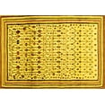 thumbnail image 1 of Ahgly Company Machine Washable Indoor Rectangle Abstract Yellow Contemporary Area Rugs, 3' x 5', 1 of 4