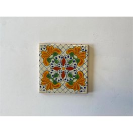 100 Carreaux De Talavera Mexicains En Terre Cuite 6x6 - Peints Main, Brillants