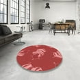thumbnail image 3 of Ahgly Company Indoor Rectangle Patterned Ferrari Red Area Rugs, 5' x 7', 3 of 6