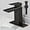 Oil Rubbed Bronze, variant on Matte Black Bathroom Faucets Set with Pop Up Drain Single Handle Bathroom Sink Faucet 1 & 3 Hole Waterfall Spout Vanity Faucet Kit with Deck Plate Rv Lavatory Basin Faucet, Stainless Steel