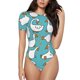 thumbnail image 1 of Balery Cartoon Funny Goose Body de cuello redondo de manga corta para mujer Tops de manga corta Tops básicos-Large, 1 of 7