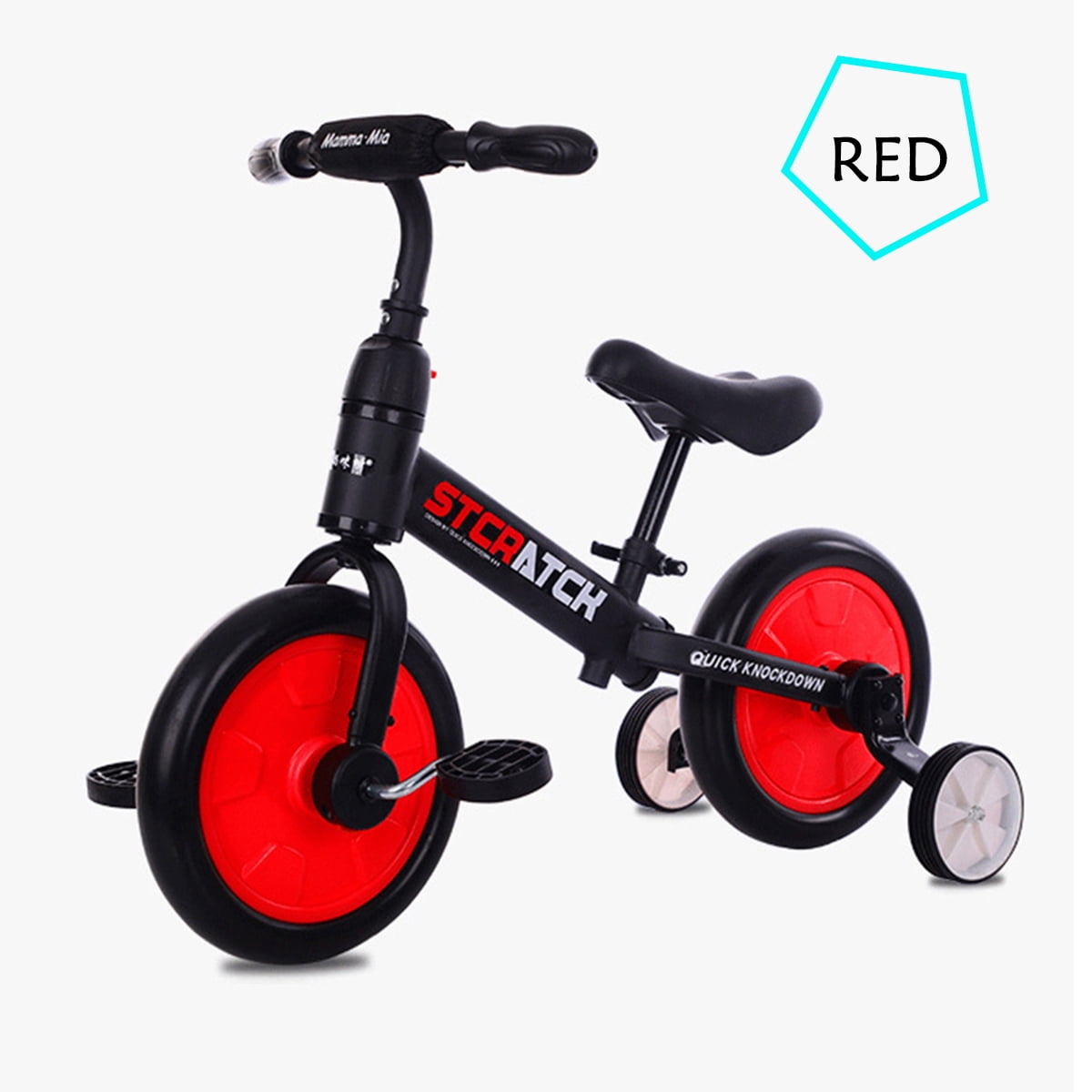 12'' Balance Bike Detachable Footless Scooter Baby Bike Suitable For 1-6 Years Old Kids and Toddlers