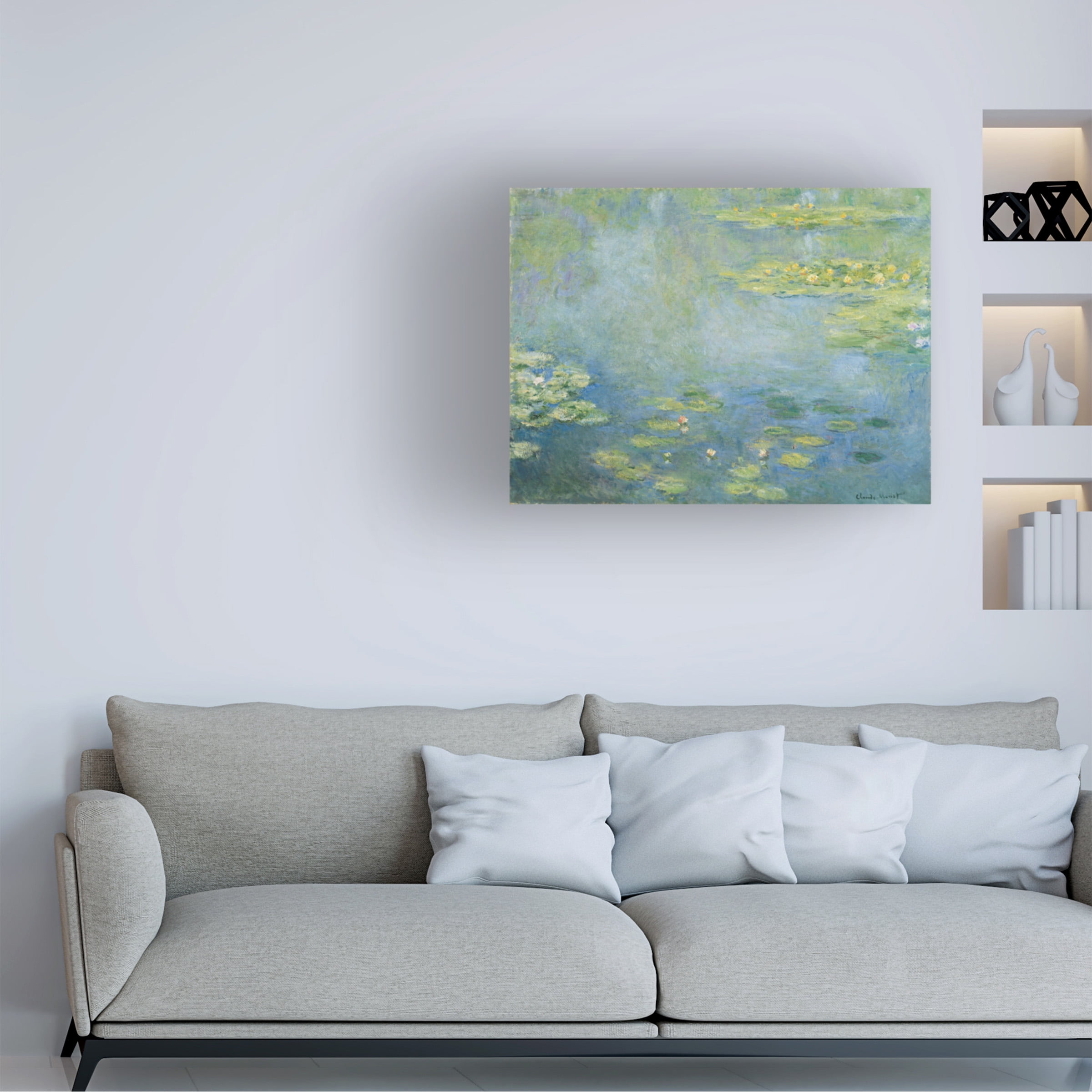 Claude Monet 'Water Lilies 2' Canvas Art