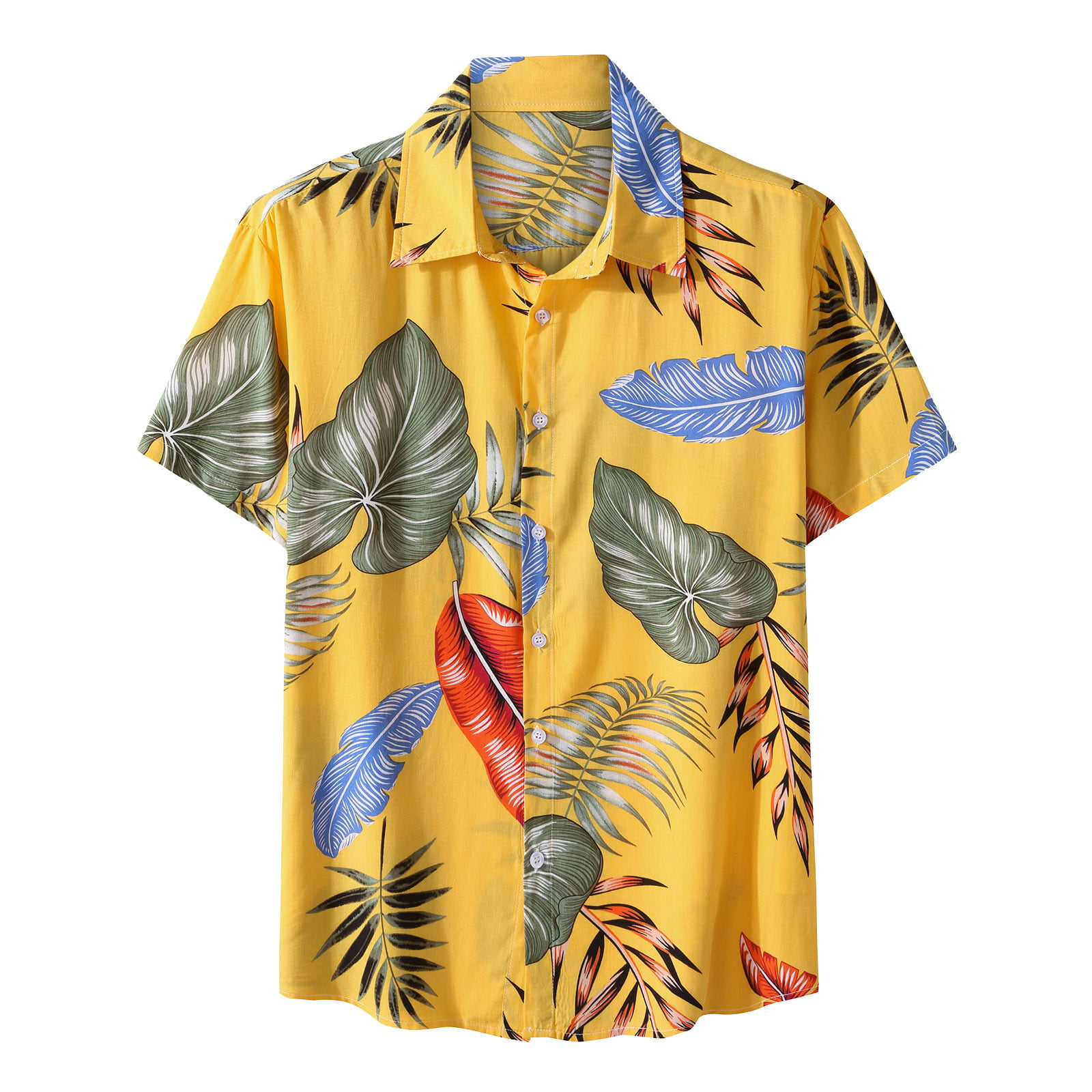 Cycling Mens Short Sleeve Shirts Button Down Cuban Shirt Fashion Hawaiian  Beach Shirts Tee Top