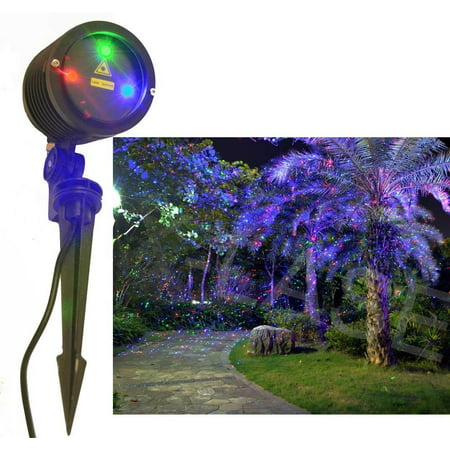 RED and Green and Blue -3 Color Laser Landscape Projector Light w/ Remote