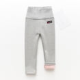 thumbnail image 5 of Baby Toddler Girls Winter Fleece Lined Leggings High Waist Stretch Warm Full Length Pants Basic Cotton Thick Tights, 5 of 5