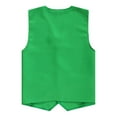 thumbnail image 3 of Hansber Womens Mens Button Irregular Hem Vest Adult Waiter Bartender Work Uniform Unisex Volunteer Green 3XL, 3 of 5