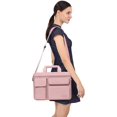thumbnail image 6 of Mosiso 15 16 inch Laptop Shoulder Bag with 2 Raised&Handle&Belt, Messenger Bag for MacBook&Notebook, Computer Bag for Travel/Business/School/Men/Women Briefcase Case, Pink, 6 of 6