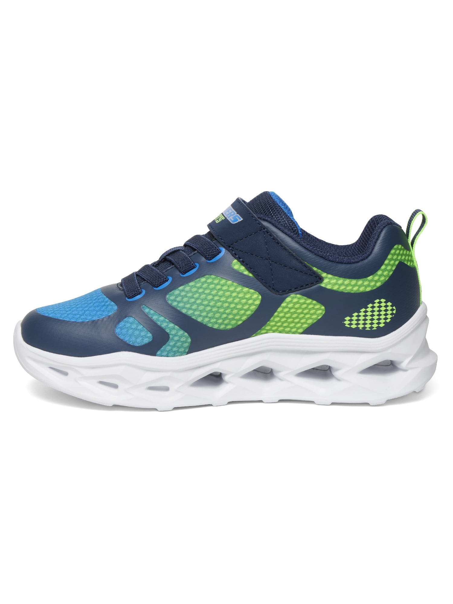 Skechers Boys Landan-Light Up Velcro Strap Sneaker