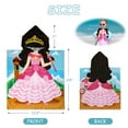 thumbnail image 5 of Catalonia  Girl's Princess Hooded Poncho Towel for Ages 2 to 6, 100% Cotton Swimwear Cover-Ups, 5 of 7