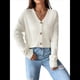 thumbnail image 1 of Suéter Tipo Cárdigan de Punto Suave con Cuello en V y Botones Delanteros de Larga para Mujer M, 1 of 9