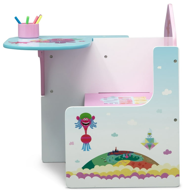 Trolls World Tour Toddler Chair Desk with Storage Bin by Delta