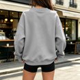 thumbnail image 6 of Ozmmyan Womens Crew Neck sweatshirts Womens Long Sleeve Pullover Sweatshirt With Zipper Pockets Loose Casual Solid Fall Winter, 6 of 6
