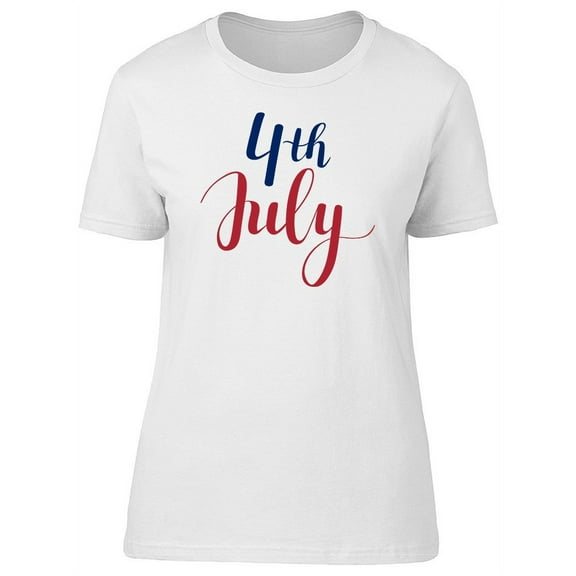 Blue & Red 4th July T-Shirt Women -Image by Shutterstock, Female Medium