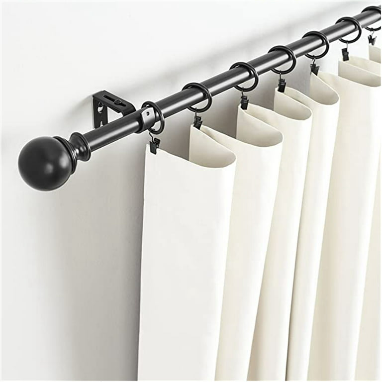 Adjule Curtain Rod Brackets With S 2pcs Wall Mounted Pole Dry Bracket Heavy Duty Extendable Metal Holder Black Silver Com