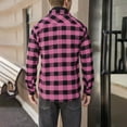 thumbnail image 5 of CYRBOKO Boys' Button Down Plaid Shirts, Loose Long Sleeve Lightweight Fall Breatable Outerwear with Pocket Pink Size 6-7 T, 5 of 7