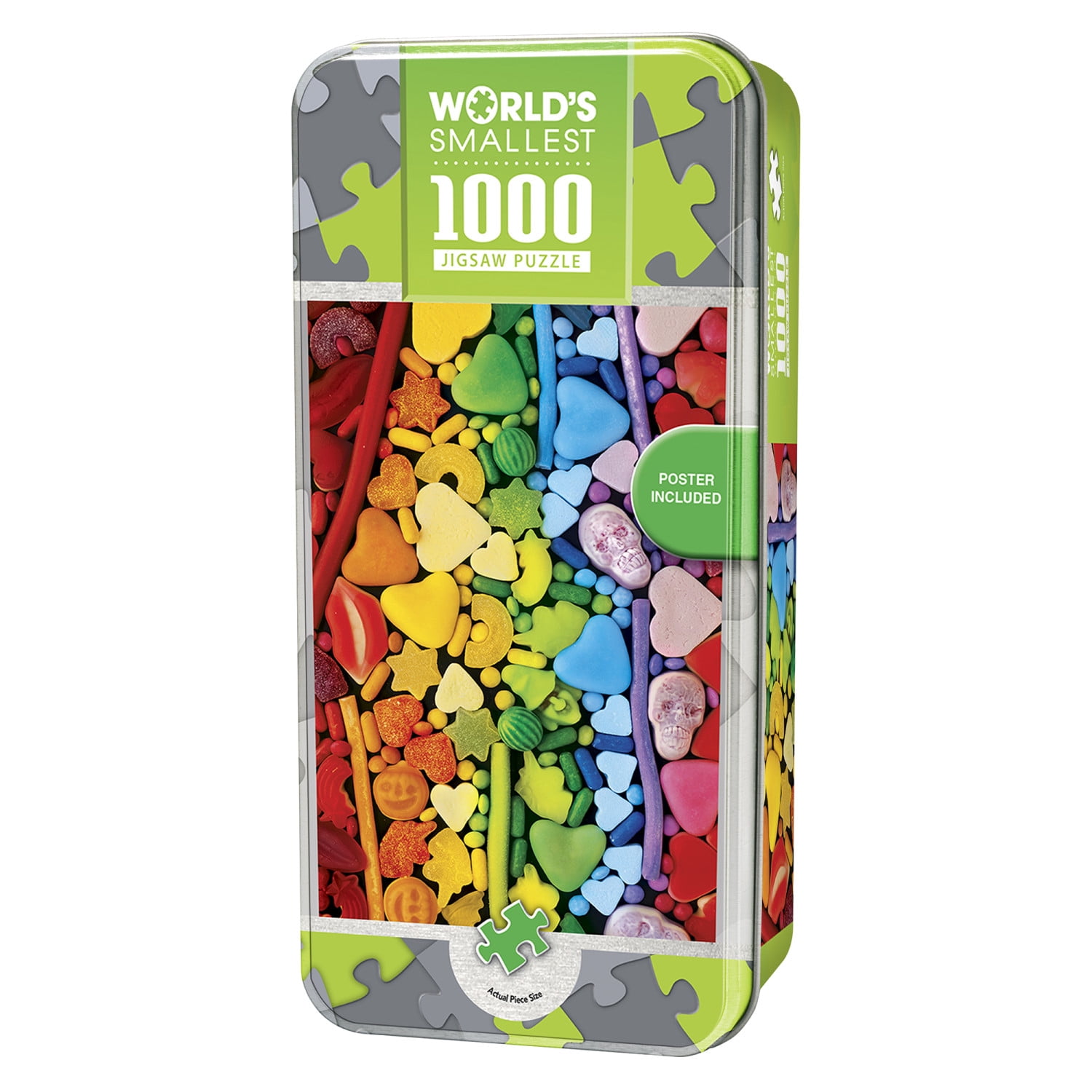 MasterPieces 1000 Piece Puzzle with Tin - Rainbow Candy - 11.3"x16.8"
