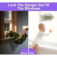 thumbnail image 2 of 3 Pcs Baby Proof Sliding Door Lock, Child Safety Sliding Door Lock for Windows, Sliding Glass Doors, Patio, Closet, Shutter, Gray, 2 of 5