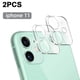 thumbnail image 1 of Paquete de 2 protectores de pantalla para iPhone 11/12, película protectora de vidrio templado para cámara, película de vidrio para lente de cámara trasera, dureza 9H, resistente al agua, 1 of 8