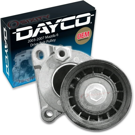 Dayco Drive Belt Tensioner Assembly compatible with Mazda 6 2.3L L4 2003-2007