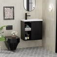 thumbnail image 2 of Eclife 20" Wall Mounted Small Bathroom Vanity with Integrated Sink, Faucet, Drain, 2 of 8