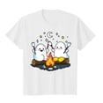 thumbnail image 7 of enyan Fall T Shirts for Women Ghost Printed Funny Crewneck Short Sleeve Top Pumpkin Graphic T-Shirtfor Autumn Party White,S, 7 of 7