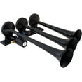 thumbnail image 2 of vixen horns loud 149db 3/triple black trumpet train air horn with 3 gallon tank and 200 psi compressor full/complete onboard system/kit vxo8330/3118b, 2 of 10