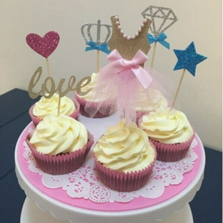 Ejoyous 10pcs Pack Gold Glitter Birthday Wedding Baby Shower Cupcake Ejoyous 10pcs Pack Gold Glitter Birthday Wedding Baby Shower Cupcake
