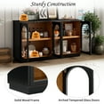 thumbnail image 5 of EUROCO 57.7" Large Sideboard Buffet Cabinet with Storage, Arched Cabinet with Glass Doors and Adjustable Shelves,Kitchen Cabinet for Kitchen, Living Room, Hallway,Black, 5 of 7