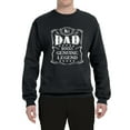 thumbnail image 2 of Wild Bobby, No. 1 Dad Genuine Legend Father's Day Unisex Crewneck Sweatshirt, Black, Small, 2 of 6