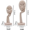 thumbnail image 2 of Estatuas de cara de mujer modernas y simples, figura de escultura de señora pensadora, talla de resina para decoración de dormitorio de oficina en casa (negro) Namotu CZJJ-ZH71-2, 2 of 7