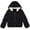 Black, variant on Girls Cropped Puffer Jacket Heavyweight Poly Shell Sherpa Lined Winter Jacket