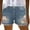 Dark Blue, variant on Women's Stretchy Casual Summer Ripped Jeans Shorts Fashion Jeans Denim Pants Female Ripped Bottom Sexy Pure Color Ripped Denim Loose High Waisted Short with Pockets S-3XL