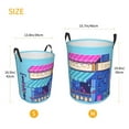 thumbnail image 5 of LNWH Laundry Basket, Pixel Store Pattern Foldable Laundry Hamper With Handles Waterproof, Medium, 5 of 8
