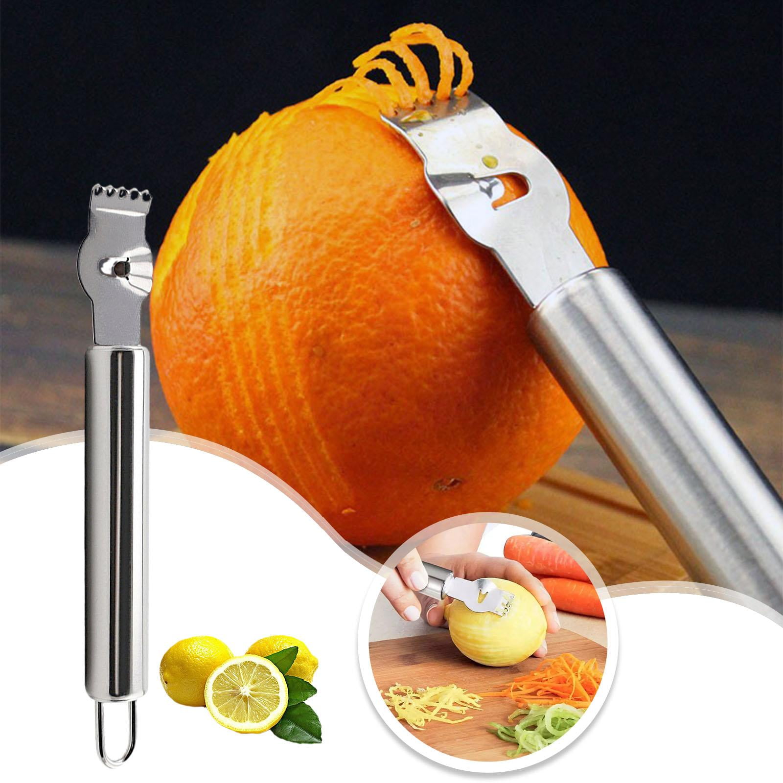 Vegetables Peeler Stainless Steel Lemon Orange Twist Peeler Tool For  Cocktails Multifunctional Citrus Grater With Slotted