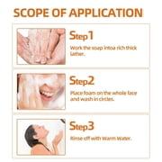 Skin Brightening Soap,Shower Soap,Lemon Turmeric Kojic Soap,Natural Handmade Soap,Turmeric Soap Bar for Face and Body, Smooth Skin Tumeric Soaps(1pc)