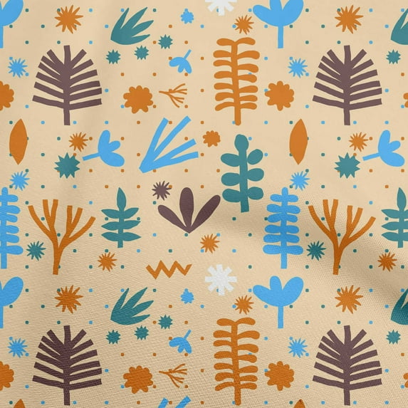 oneOone Viscose Jersey Dark Beige Fabric Kids Sewing Material Print Fabric By The Yard 60 Inch Wide