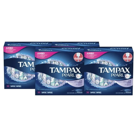 Tampax Pearl Plastic Tampons, Unscented (Choose Your Count)