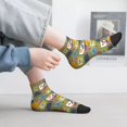 thumbnail image 2 of Fuzoiu Hawaiian Style Print Adult Socks, Crew Moisture-wicking Socks, Unisex Cushion Crew Socks,Casual Sports Ankle Socks, 2 of 7