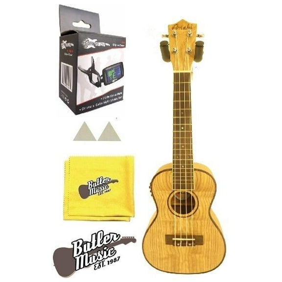 Amahi UK880 Classic Quilted Ash Concert Ukulele
