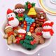 thumbnail image 3 of Figuras de dibujos animados de resina de hombre de jengibre, muñeco de nieve, campanas, árbol de Navidad, arte plano, de 10 piezas álbum de recortes, manualidades de decoración DIY, 3 of 4