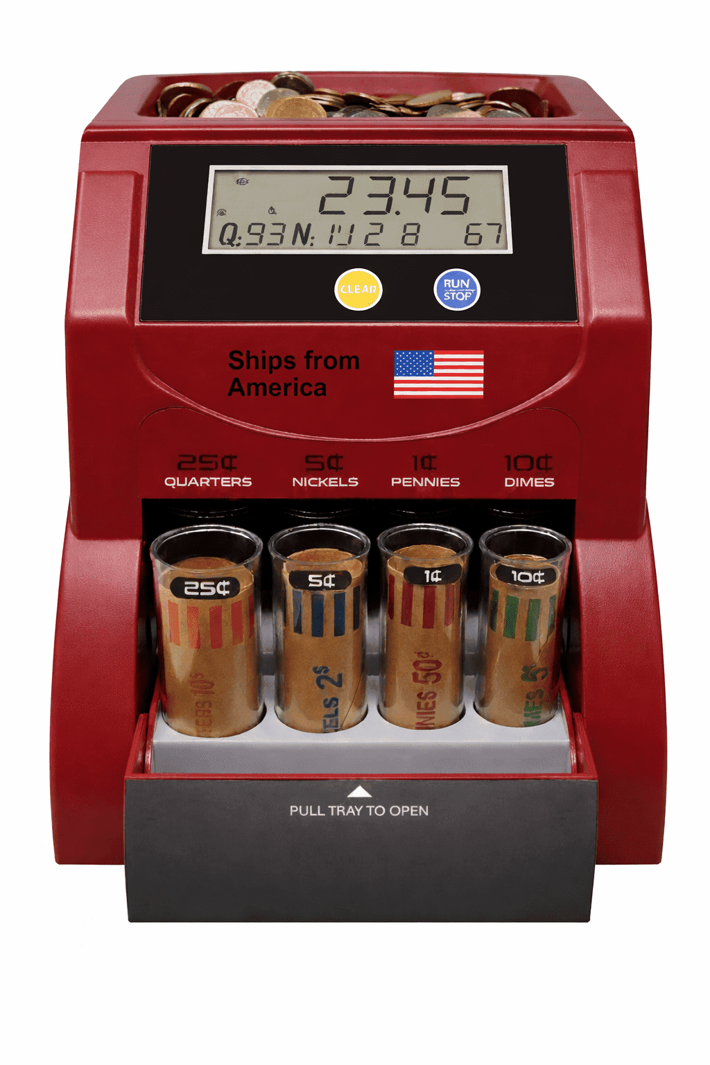 Royal Sovereign Electric Coin Counter, 4 Row, Anti-Jam, 800 Coin