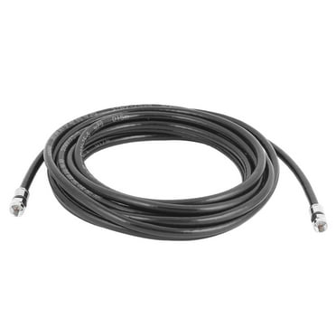 Unique Bargains 5M 16Ft Black Cable Coaxial HD Satellite Dish TV Antenna Wire Metric F Connector