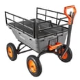 thumbnail image 5 of VEVOR V Garden Dump Cart, 1500lbs Poly Dump Cart, 15 Cu. ft. Garden Carts Dumps Wagon with 2-in-1 Convertible Handle, 90° Quick-Dumps Mechanism, Adjustable Handle, Yard Wagon for Plants, Soil, Crops, 5 of 9