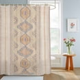Bohemian Shower Curtain, Traditional Ethic Pattern Colorful Stripes ...