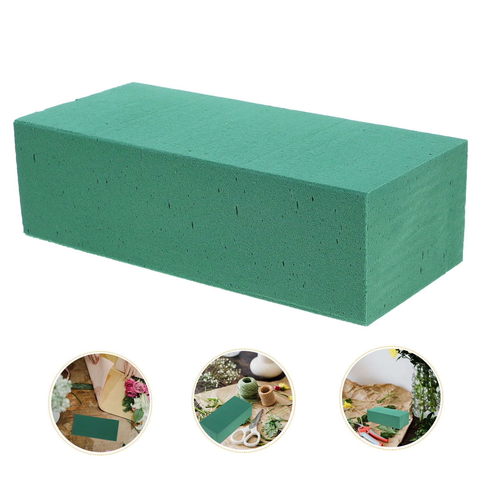 ETHZZLE Green Floral Foam, Eco-Friendly, Reinforced Design, Perfect for Wedding and Special Events 6Pcs